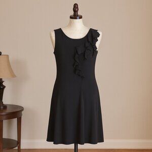 Elle Ruffled Little Black Dress Size XS